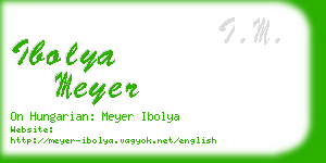 ibolya meyer business card